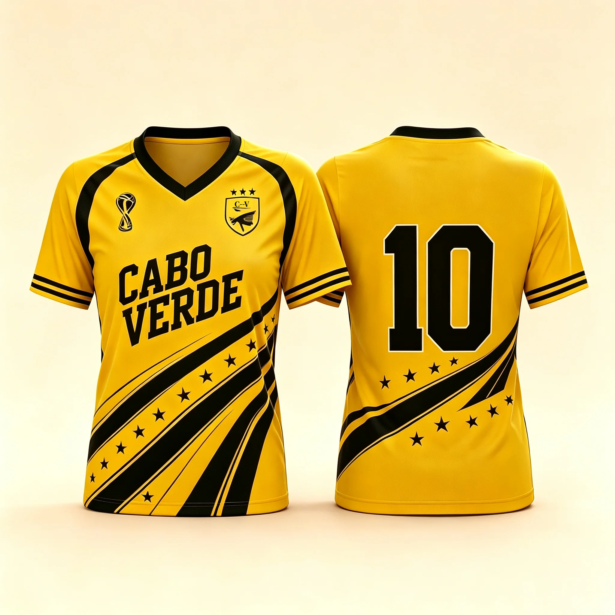 Men Cape Verde Flag Soccer Short Sleeve Jersey, Light Breathable Fan Tee, Casual Match Day Supporter Sports Outfit Shirt