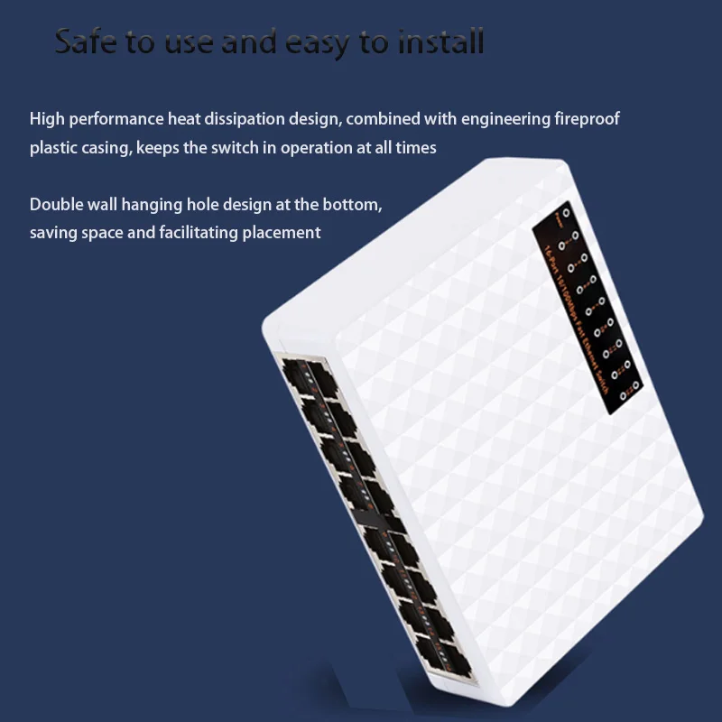 محول شبكة إيثرنت ذكي التوصيل والتشغيل موزع شبكة الإنترنت 16-port 100 M التبديل لعبة شبكة التبديل RJ45 Hub 10/100 mbps