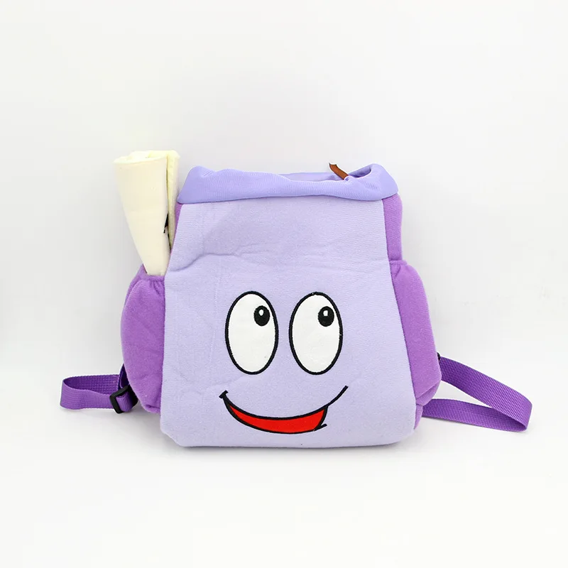 Cartoon Dora Explorer Backpack Rescue Bag with Map,Pre-Kindergarten Toys Purple for Christmas gift