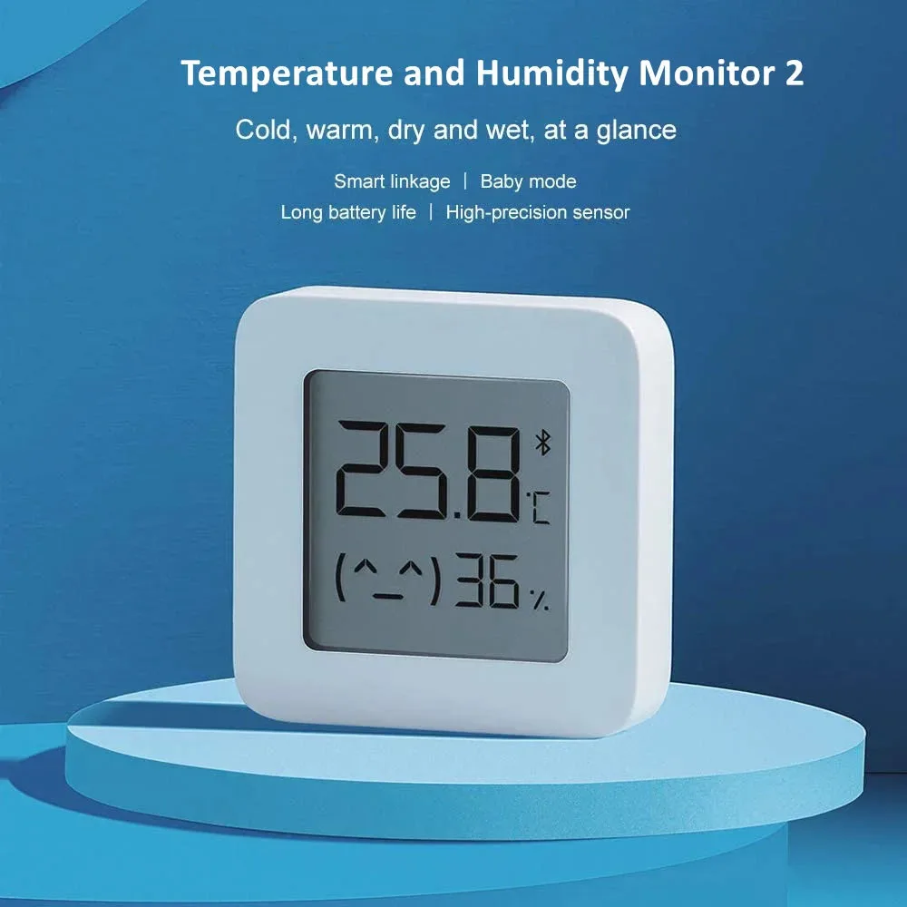 1/2/3PCS Mijia Bluetooth Thermometer 2  Smart Electric Digital Hygrometer Thermometer Humidity MonitorWork with Mijia APP Sensor