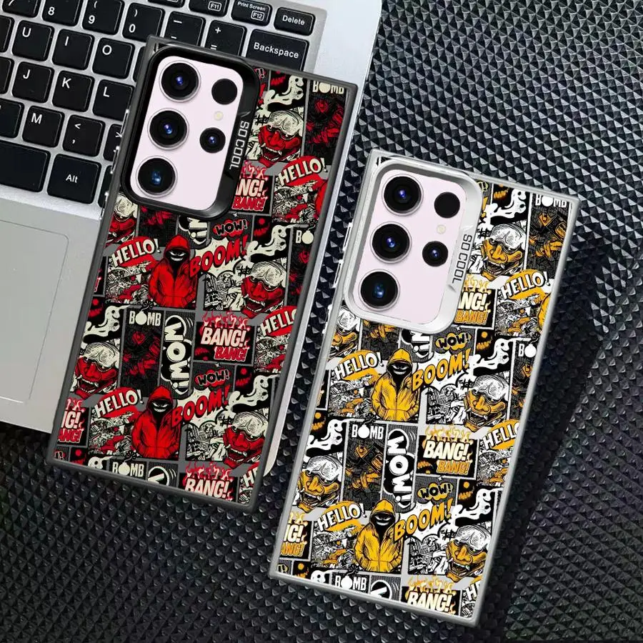 Phone Cover Case for Samsung Galaxy S25 Note 20 Ultra S21 S25Edge S20 FE S24 FE S22 Ultra S23 Cool Boom Anime 