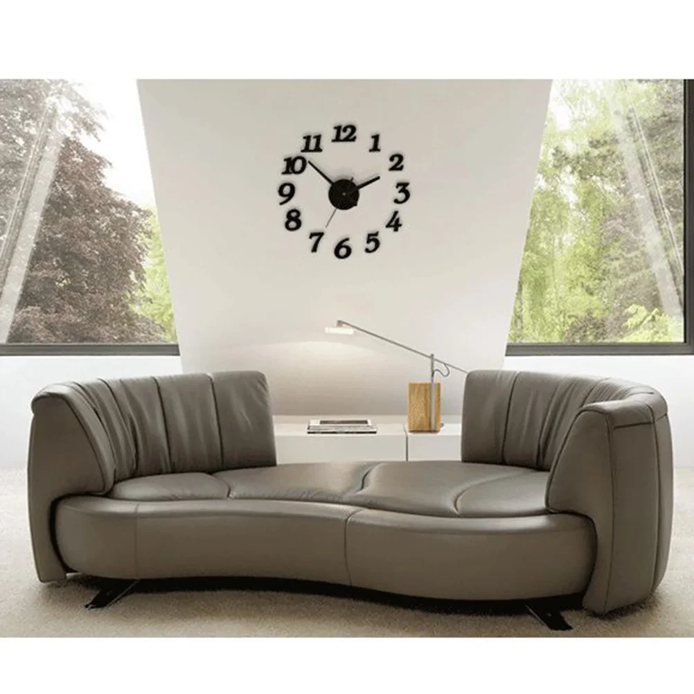 

Creative Wall Clock Frameless Decorative Hanging Clock Silent Movement Water Resistant For Living Room Bedroom Bathroom