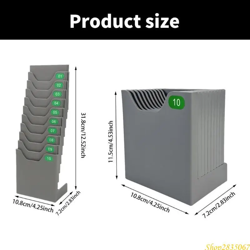 High Durability Payroll Record Time Card Rack Holder for Indoor and Outdoor Use with Easy Access and Installation Option 831F