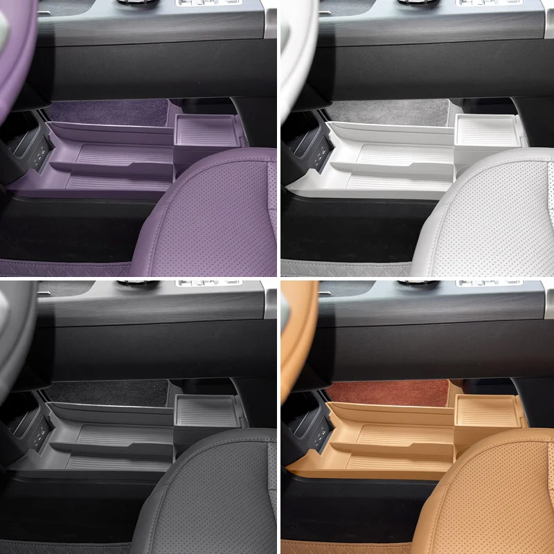 Car Under The Center Console Silicone Mat Storage Box Anti Slip Organizer Pad For Chery ICAR V27 2026 Interior Auto Accessories view 4