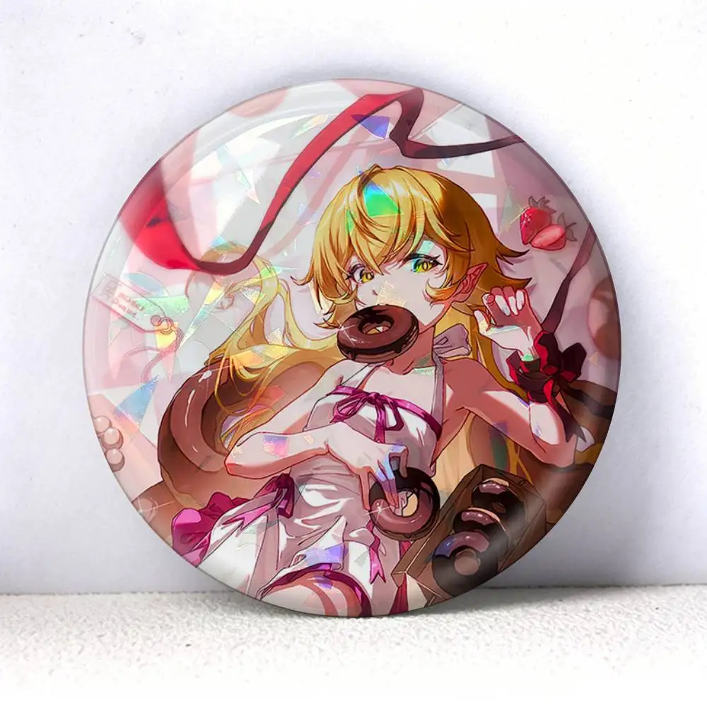 Oshino shinobu monogatari series  75mm 58mm 44mm 25mm Brooch Backpack Hat Pins Accessories Toys Badge