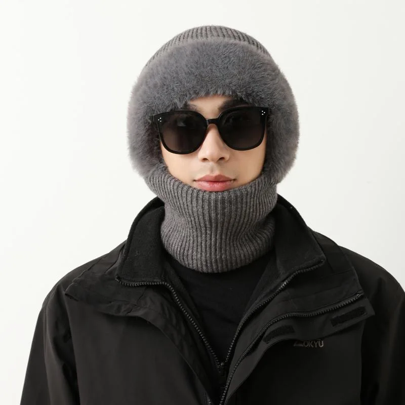ขายร้อนผู้ชาย Balaclava หมวกสไตล์ฤดูหนาว WARM หมวกกลางแจ้ง Windproof Thicken ถักหมวกหมวกฤดูหนาว WARM CAP