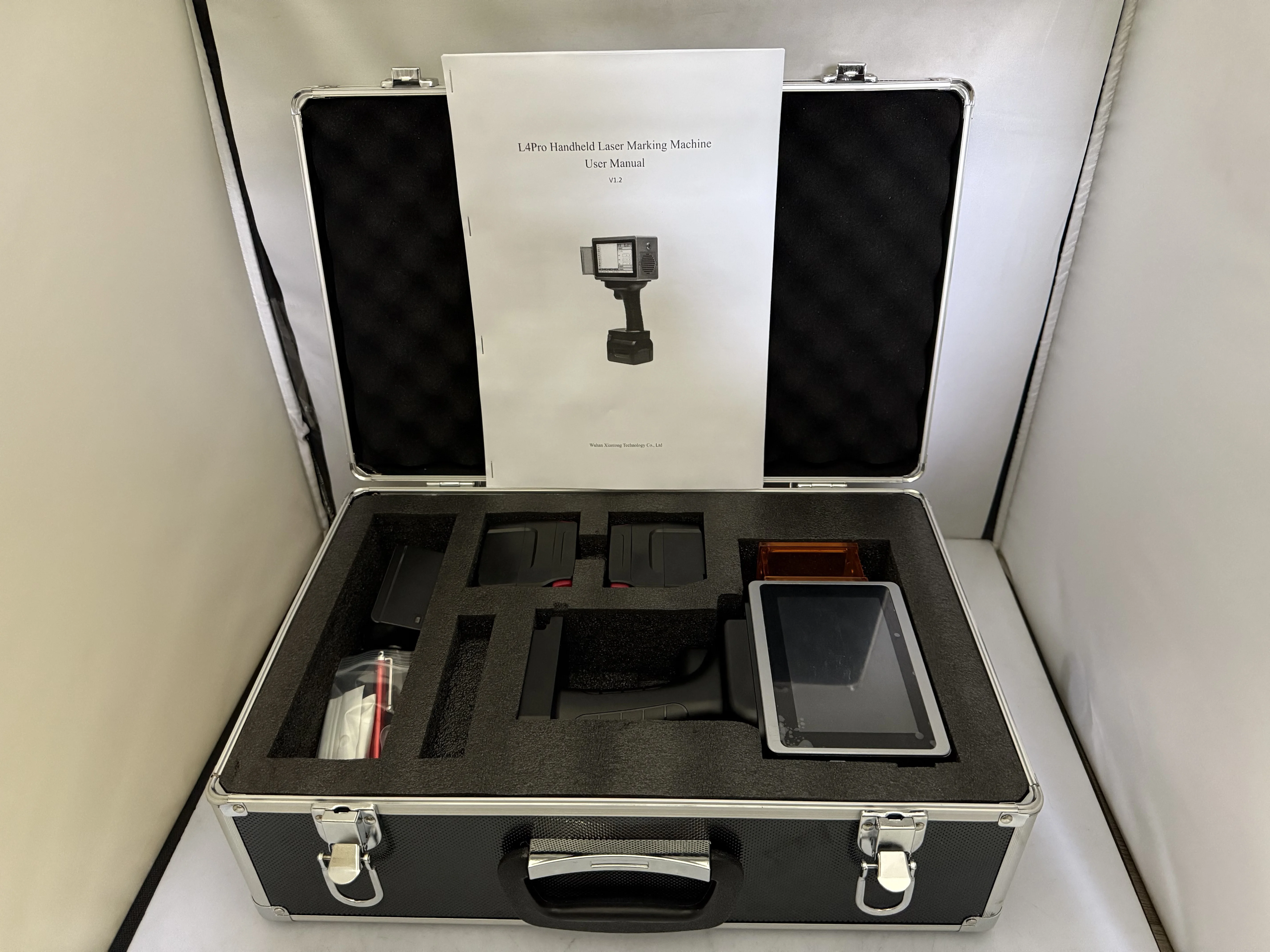 Lithium battery touch screen Laser marking machine Production date barcode QR code logo image laser printer engraving machine