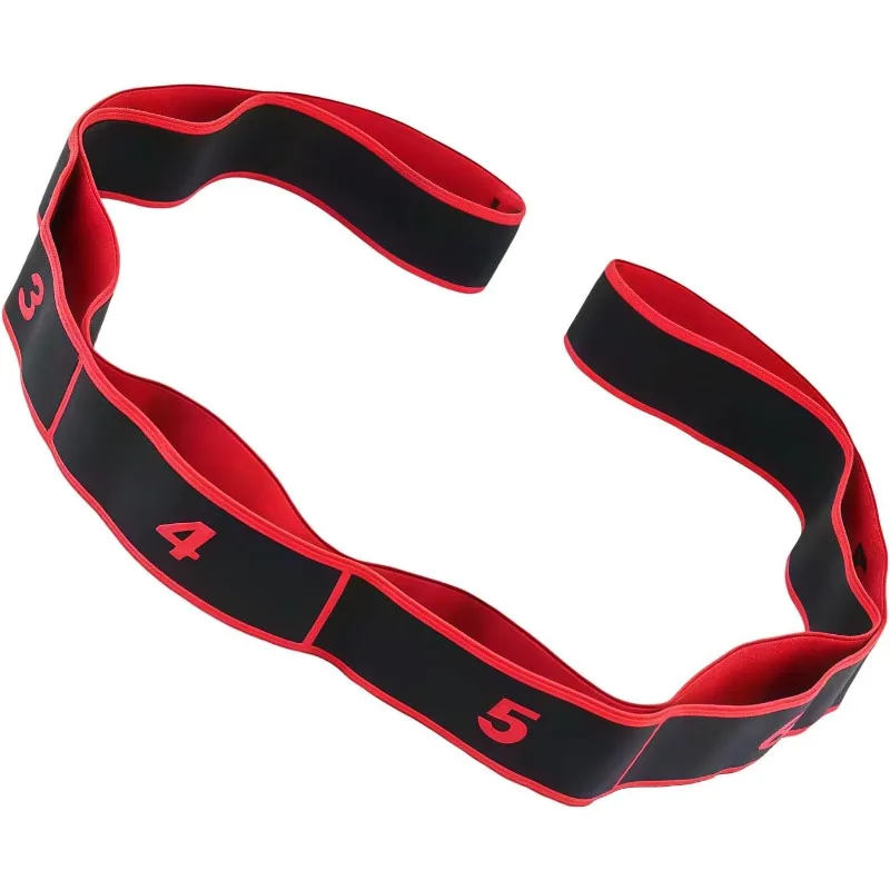 Yoga Stretch Resistance Bands Adult High Elasticity Multi-Segment Belt Yoga Assisted Stretch Belt Dance Fitness Tool 8 Sections