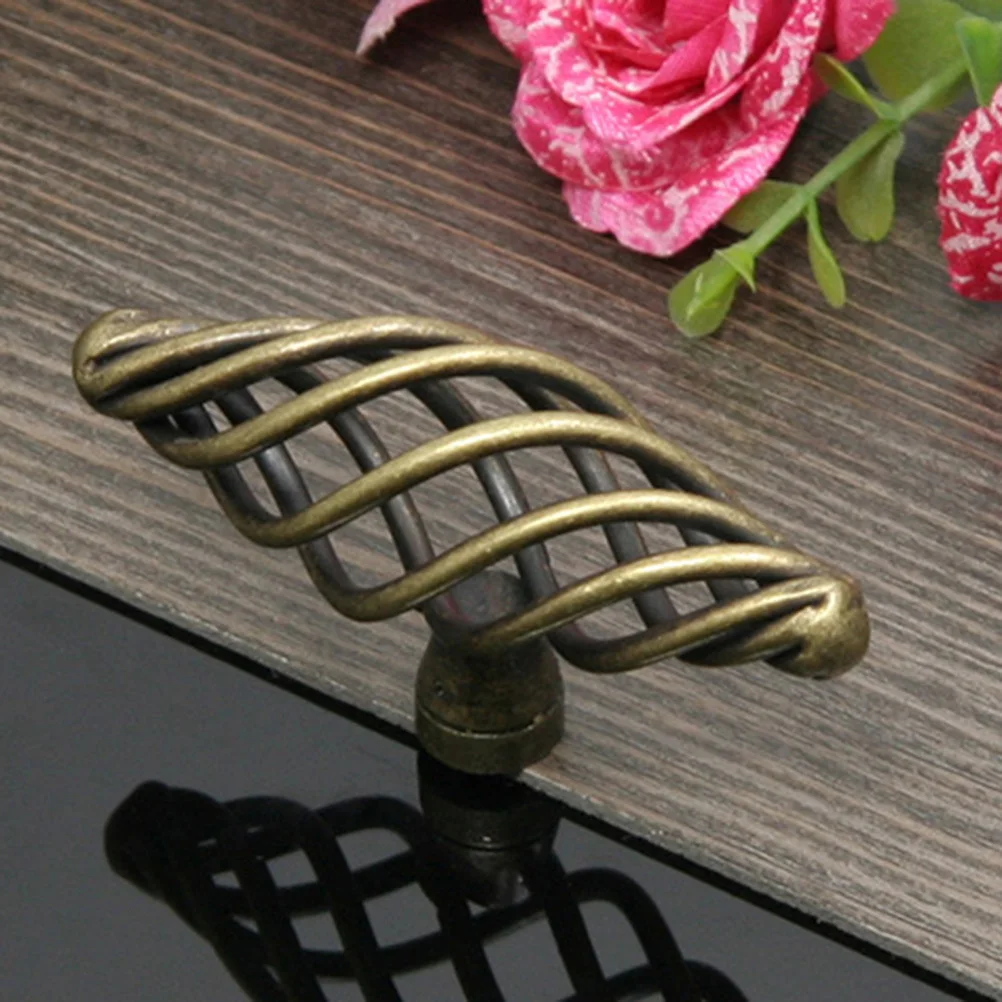 

4Pcs Bird Cage Alloy Drawer Knobs Nordic Cabinet Door Pull Handles Durable Furniture Handles Cabinet Knob Alloy Drawer Knobs