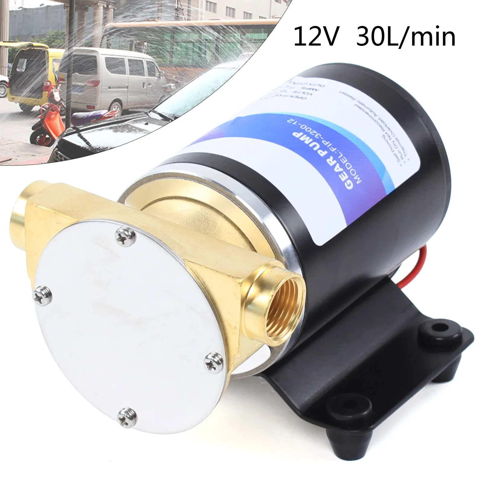 for 12V 20 PSI Washdown Deck Wash Pump KIT for Caravan Rv Boat Marine Stainless