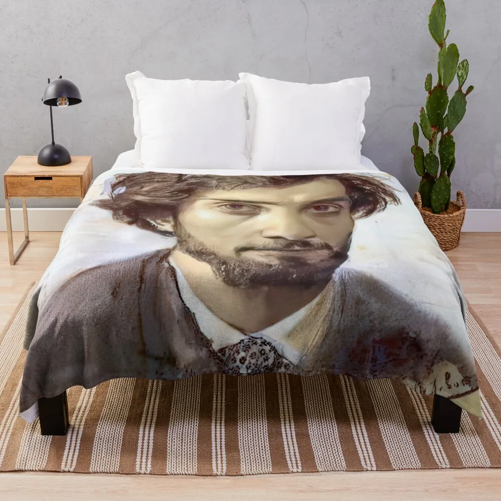 isaac levitan artist, isaac painter, paintings, art, artwork, portrait Throw Blanket Luxury Thicken Blankets