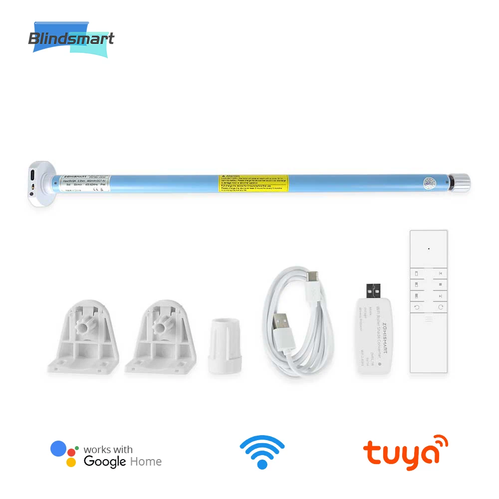 블라인드 스마트 투야 와이파이 전기 롤러 쉐이드 모터, 17mm 25mm 28mm 튜브용, 내장 배터리, 알렉사 구글 홈 앨리스 음성 제어