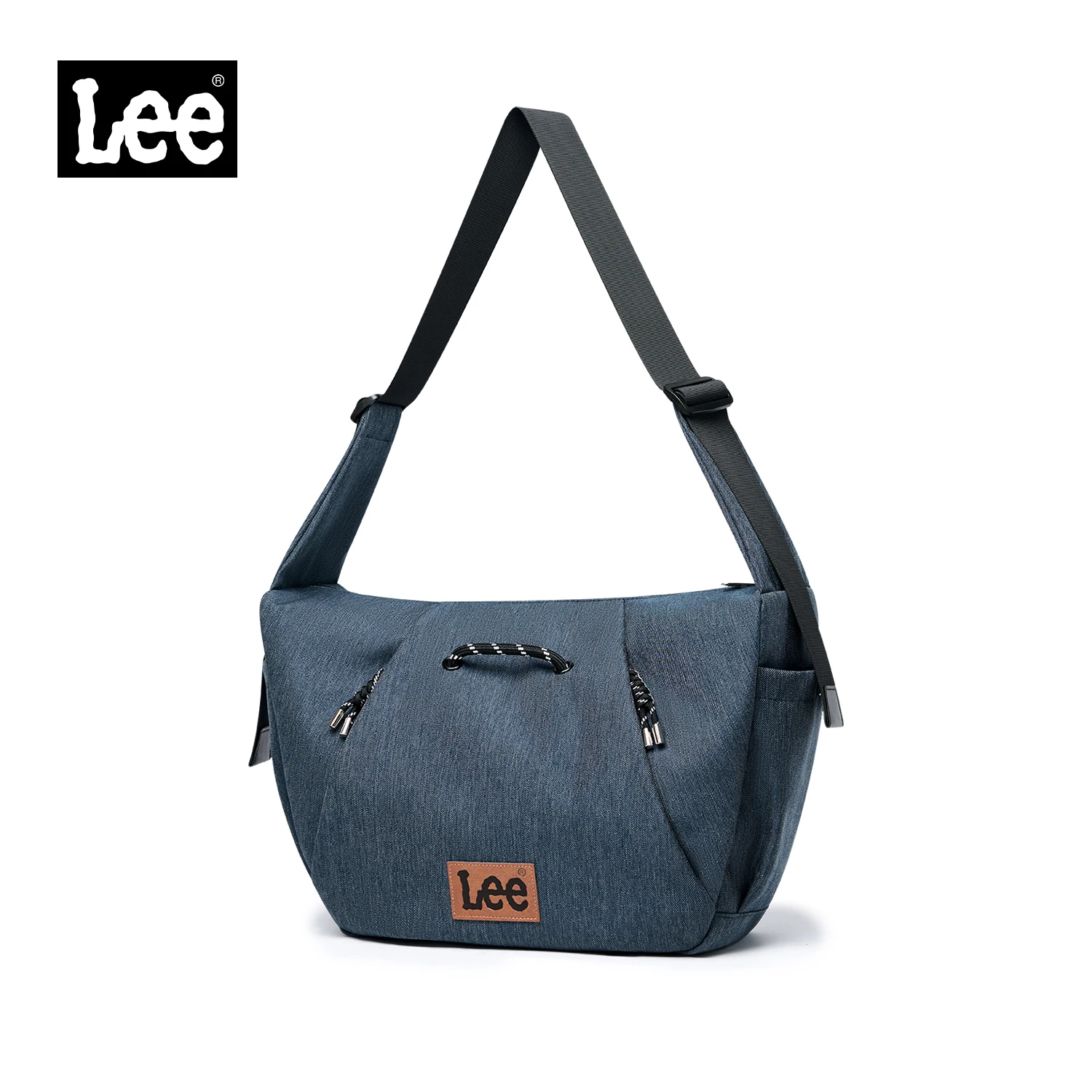 

LEE Unisex Denim Hobo Crossbody Bags Waterproof Jeans Large Capacity Laptop One Shoulder School bag Crescent Dumpling Bag
