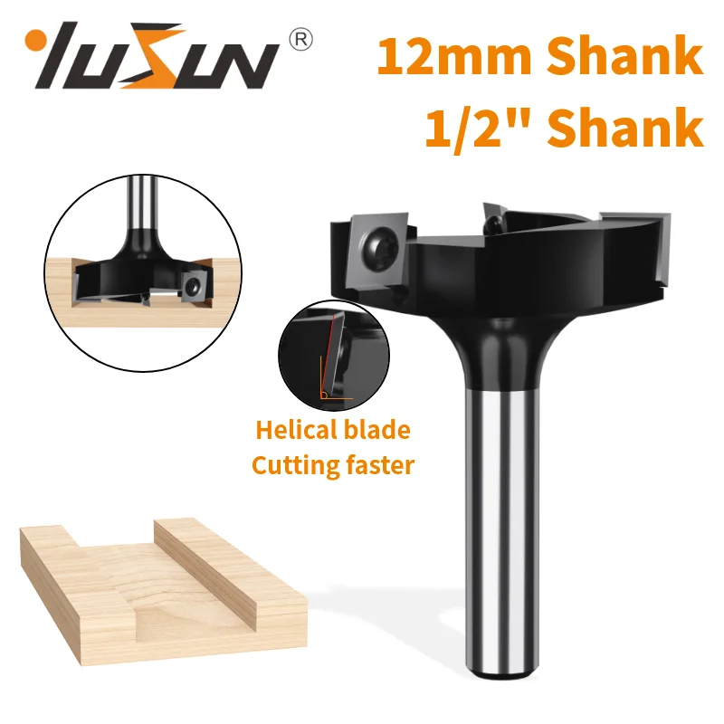 YUSUN 12MM 12.7MM Shank T Type Slotting Cutter Bit Z3 Router Bit Woodworking Milling Cutter For Wood Bit Face Mill