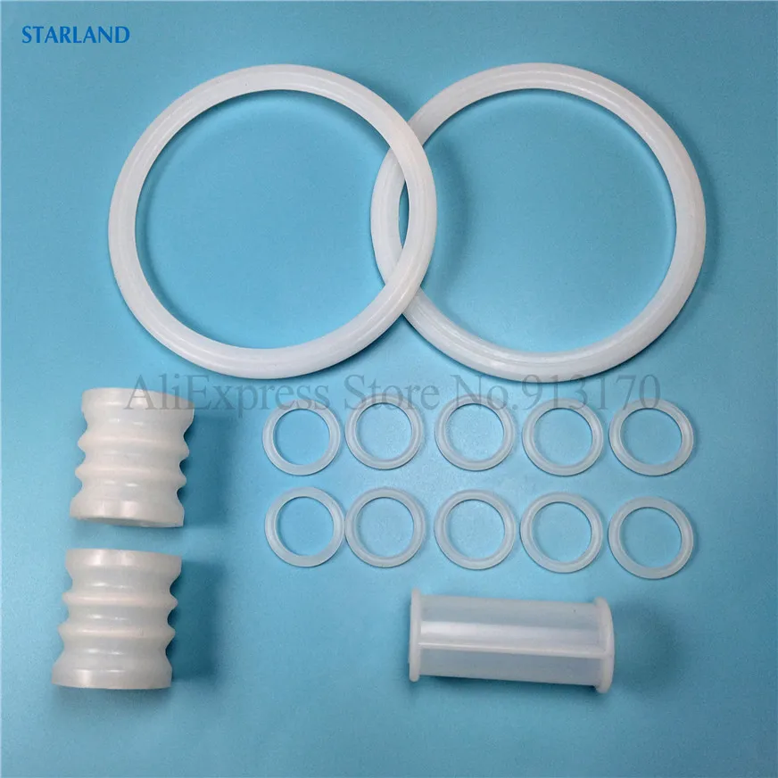 15+2PCS Spare Parts For VEVOR Ice Cream Makers Silicone Seal Rings Tube Components Of YKF Soft Serve Ice Cream Machines Fittings