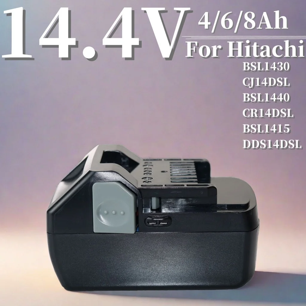 

14.4V 4.0/6.0/8.0Ah Li-Ion Battery Replacement For Hitachi BSL1430 CJ14DSL BSL1440 CR14DSL BSL1415 DDS14DSL