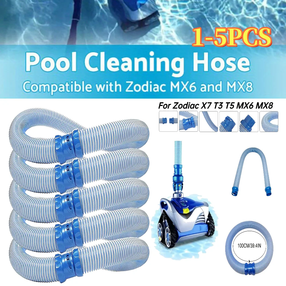 Kit de manguera de bloqueo para limpiador de piscinas, repuesto de limpiador de goma, tubo de limpieza al vacío para Zodiac X7 T3 T5 MX6 MX8 Acce, 1-5 uds.