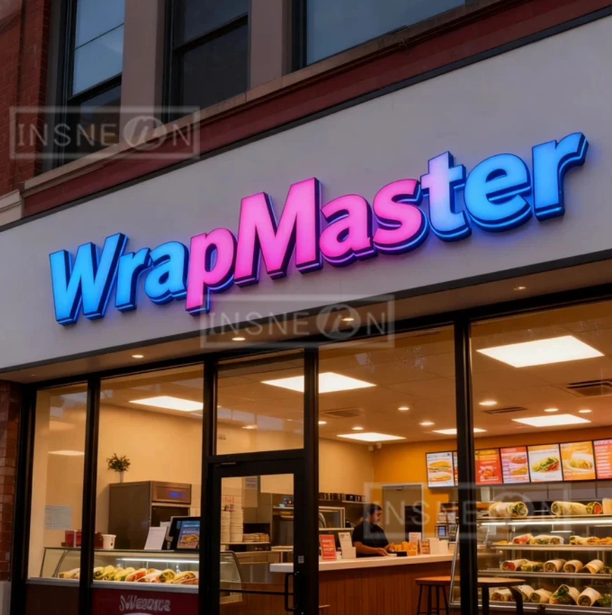 Led شعار العلامة التجارية الفاخرة تسجيل الأعمال مخصص RGB المعادن تسجيل الجدار في الهواء الطلق ضوء المعادن المرآب دي مطعم النيون مضيئة رسائل ثلاثية الأبعاد