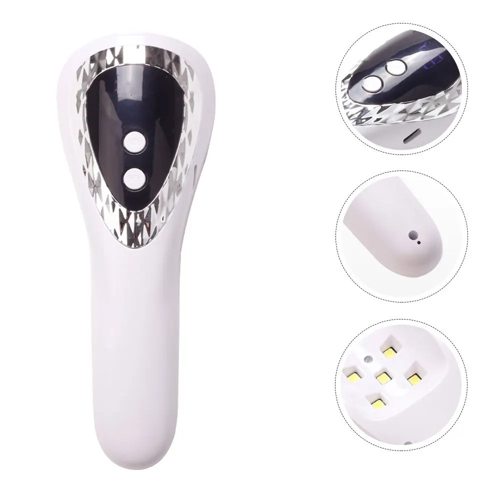 مجموعة واحدة من مصابيح مانيكير صغيرة لأظافر الجل، ضوء تجفيف فني محمول، مجفف Led بالأشعة فوق البنفسجية، أداة فنية صغيرة للأظافر، مصباح مانيكير محمول باليد، #4