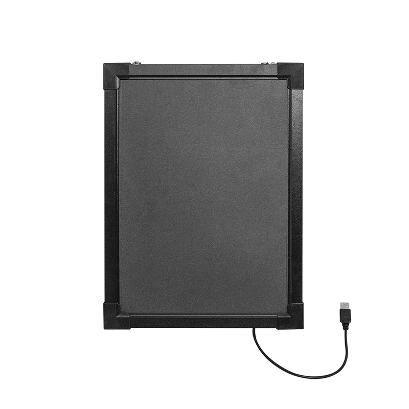 Dry Erase LED Board 30X40cm Erasable Writing Message Drawing Sign Board With Markers Wood Bracket For Home US Plug