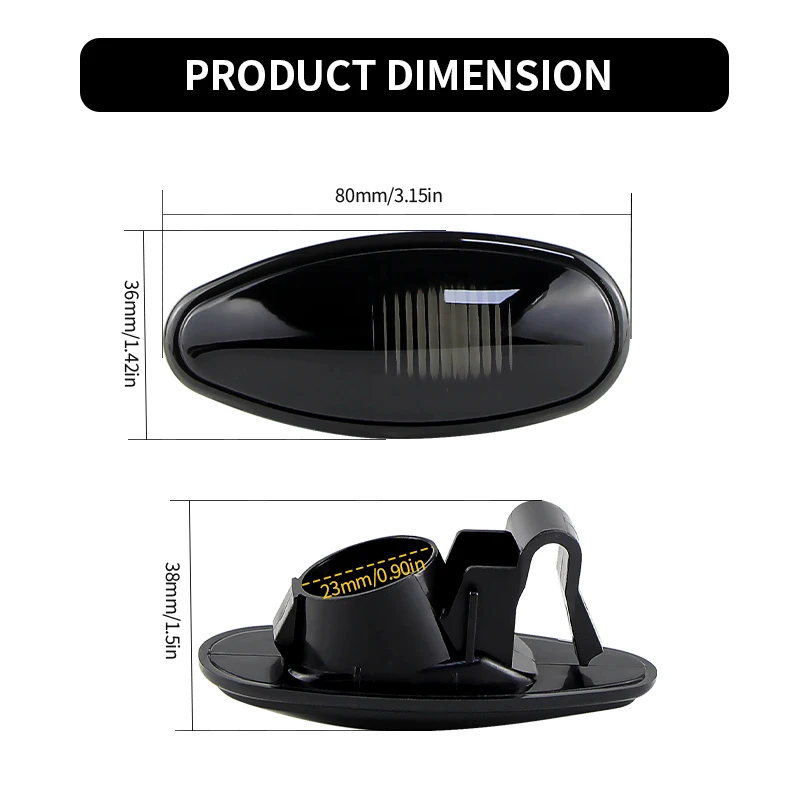 2 قطعة بدون لمبات السيارات الجانب ماركر ضوء قذائف الإسكان لميتسوبيشي أوتلاندر لانسر EVO I-Miev بيجو iOn سيتروين C-صفر