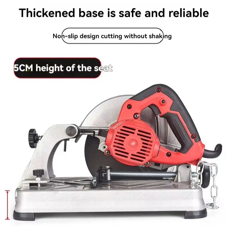 220V Small Household Mini Desktop Wood Steel Aluminum Alloy Portable Grinding Wheel Rail Saw Cutting Machine