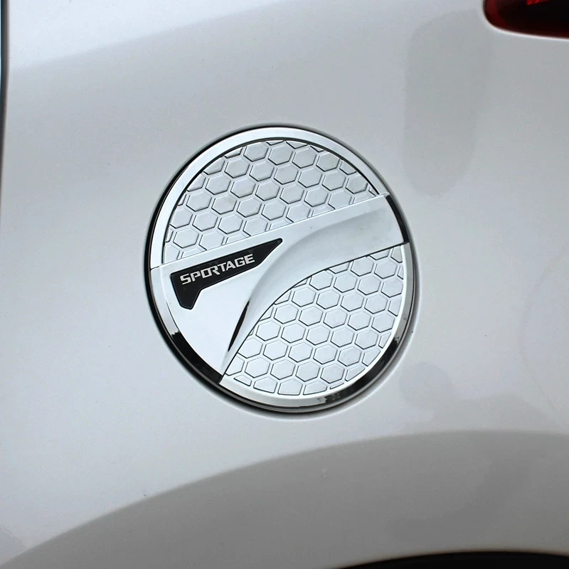 ABS Chrome samochodów gazu oleju paliwa pokrywa zbiornika wykończenia dekoracyjne naklejki dla Kia Sportage 4 QL 2016 2017 2018 2019 akcesoria