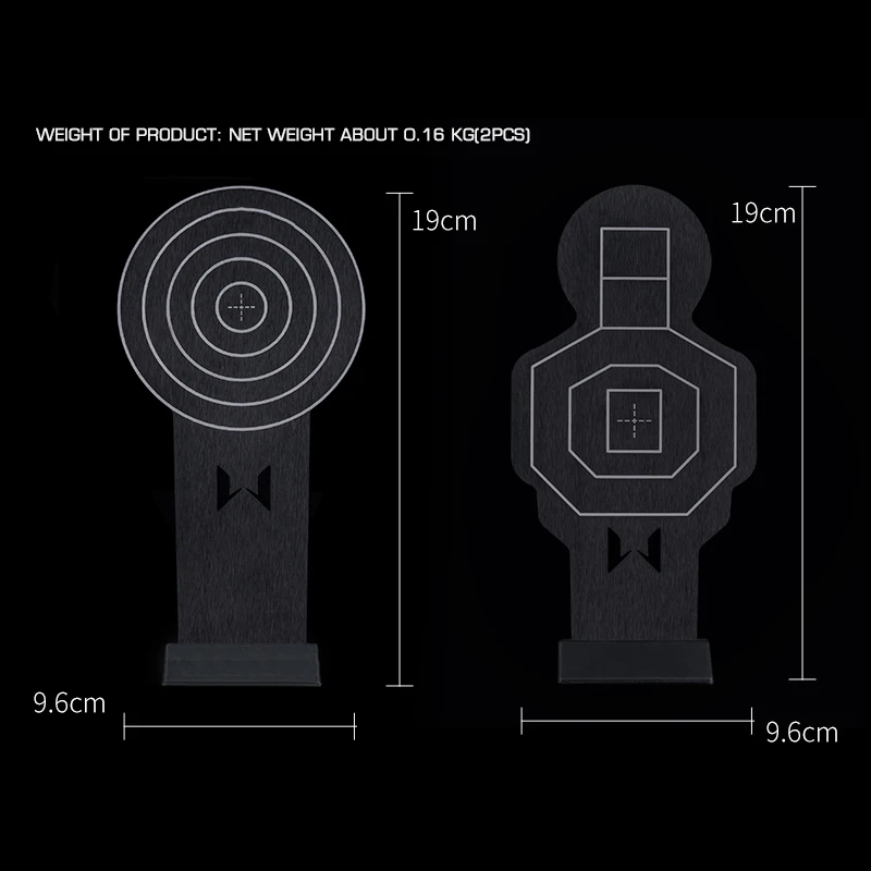 Outdoor BB Gun  Paintball Shooting Training Plate Tactical Metal 2 PCS Target Hunting Accessories Laser Cut Shooting Target