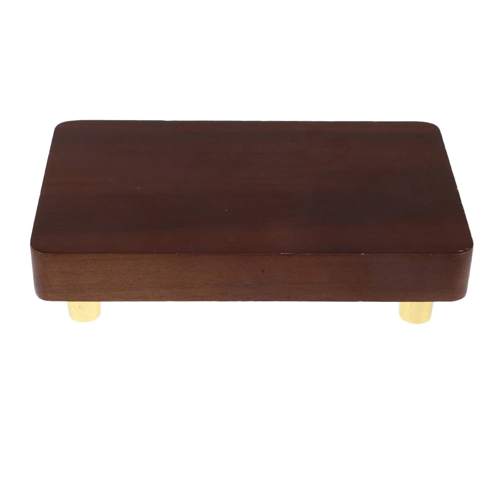 Wooden Riser Rectangle Wood Pedestal Stand Rustic Farmhouse Decorative Tray Fits Kitchen Bathroom Vanity Soap Dish Plant