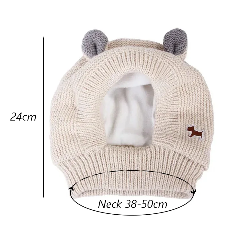 Winter Warm Big Dog Hat Cap Thickened Knit Pet Headwear Headgear for Medium Large Dogs Labrador mascotas Costume Accessories