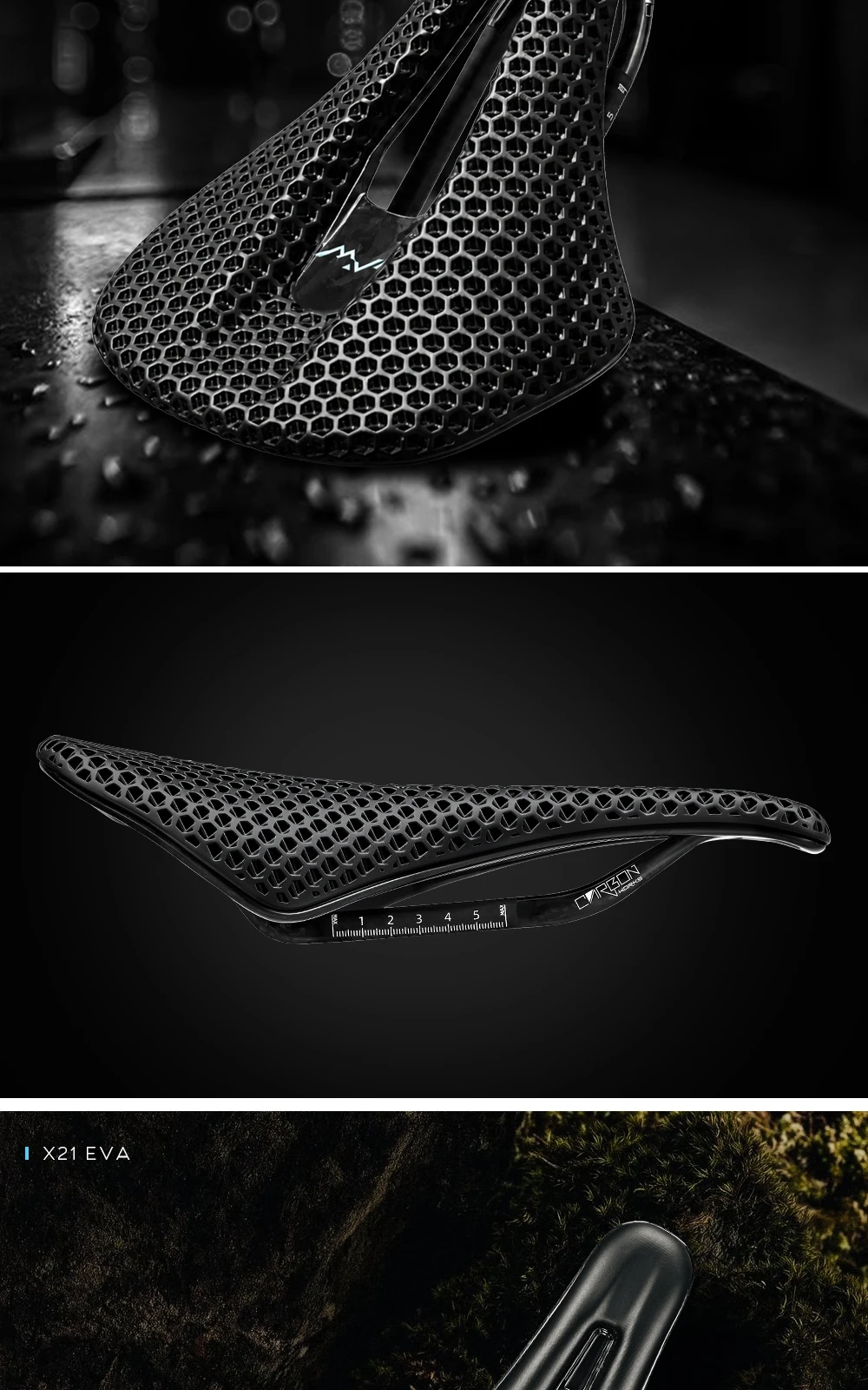 RYET Carbon 3D Gedruckt Fahrrad Sattel 140mm Ultraleicht Rennrad MTB Racing Sättel Fahrrad Sitz Teile Kissen Radfahren Fahrrad Zubehör – Detail 15