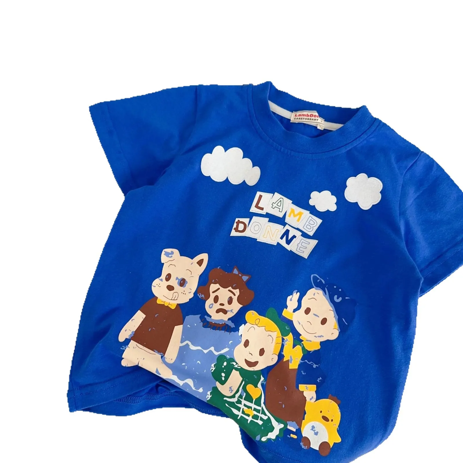 

Boys' Short Sleeved T-shirt Japanese Cartoon Casual Summer Thin Design 2025 Girls' Short Sleeved Children's Clothing