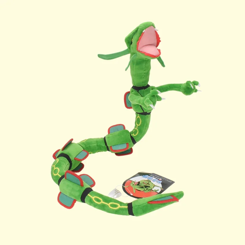 Pokemon Rayquaza ตุ๊กตาตุ๊กตา Animation หมอนเดสก์ท็อปเครื่องประดับตกแต่งโครงกระดูก Bendable ของเล่นเด็กคริสต์มาสของขวัญ