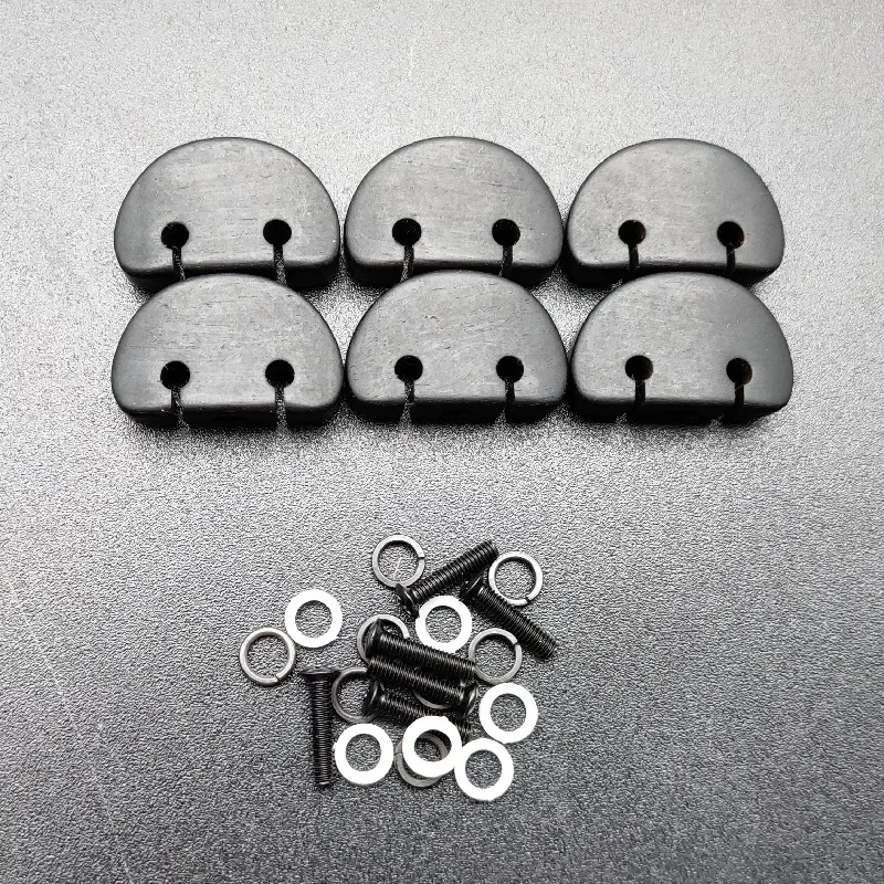 6Pcs Ebony Guitar Tuning Pegs Tuners Machine Heads Replacement Buttons Knobs Handle Black