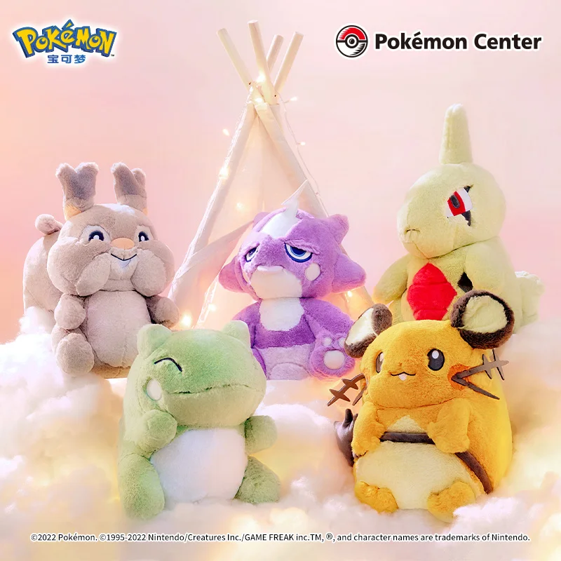 Genuien Pokemon Center Soft Hug Series Doll Toys Cute Zorua Pikachu Ditto Swablu Cinccino Jolteon Flareon Anime Peripheral Cute