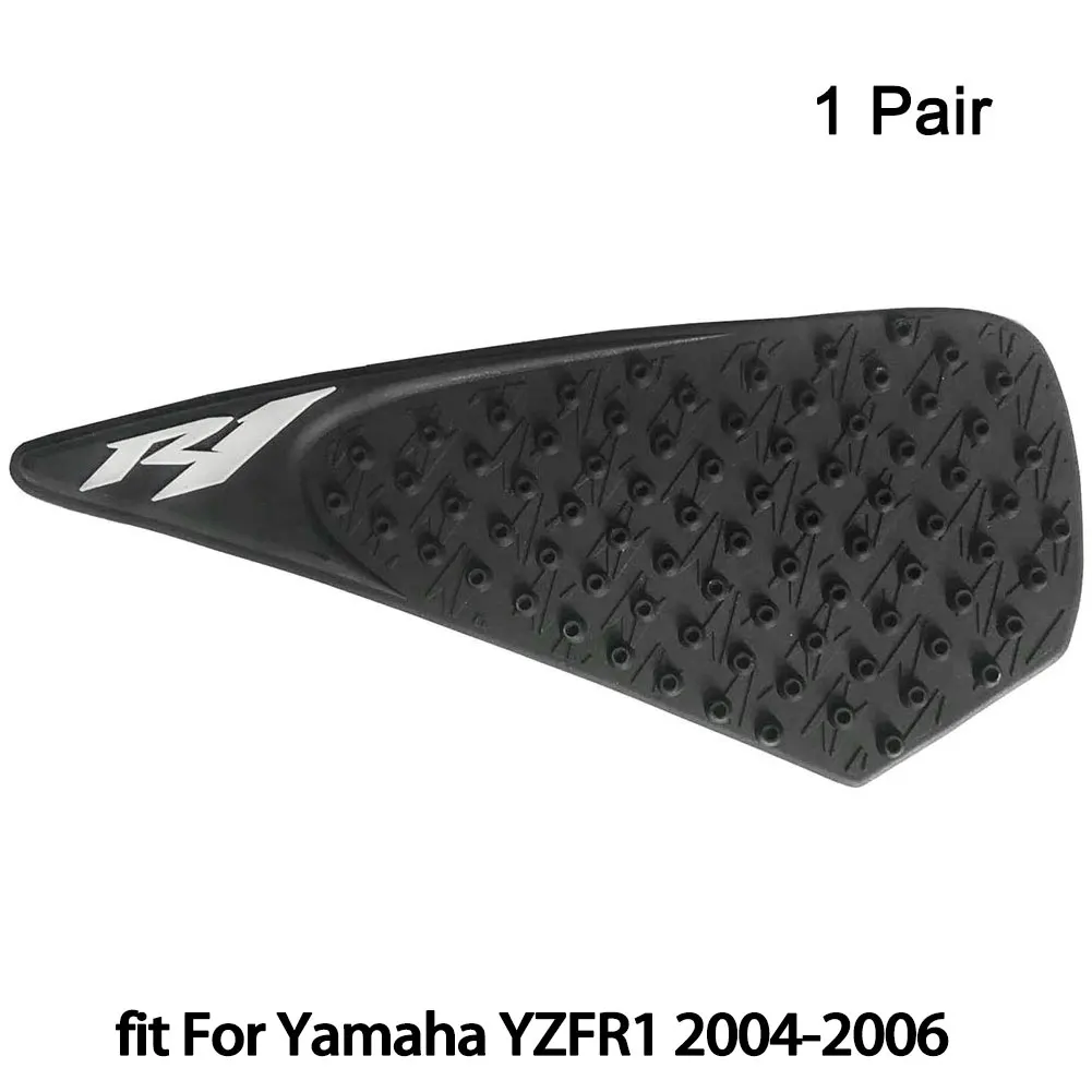 ​A Pair Motorcycle Tank Traction Side Pad Knee Rubber Protector Sticker For Yamaha YZF1000 YZF-R1 YZF-R6 MT09 FZ09 FJ09 Black