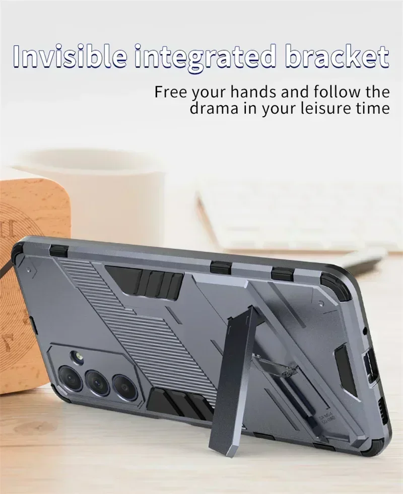 Sarung pelindung ponsel Samsung, untuk Samsung Galaxy M54 M14 F14 5G tahan guncangan Coque untuk Galaxy A14 A24 A34 A54 A04 E A04S penutup dudukan magnetik