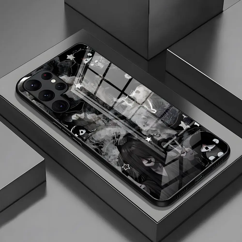 Mr Crawling Homi-cipher Phone Case For Samsung S24 S23 S21 S20 S22 A24 A34 A54 A53 Note 20 Pro Ultra Plus 2024 Glass Back Cover