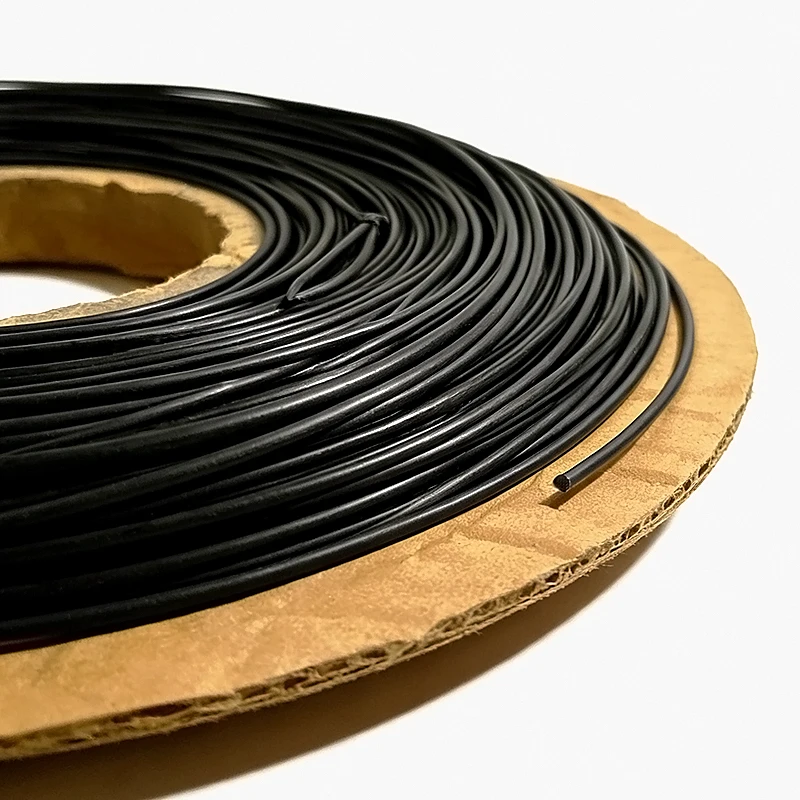 1/2/3/5/10mm diameter 1.5~6mm black FKM solid sealing strip resistant to high and low temperature industrial dust sealing strip.