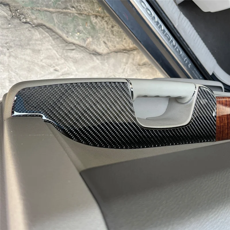 

For Jeep Commander 2006-2010 Carbon Fiber Car Door Armrest Panel Cover Trim Sticker Parts