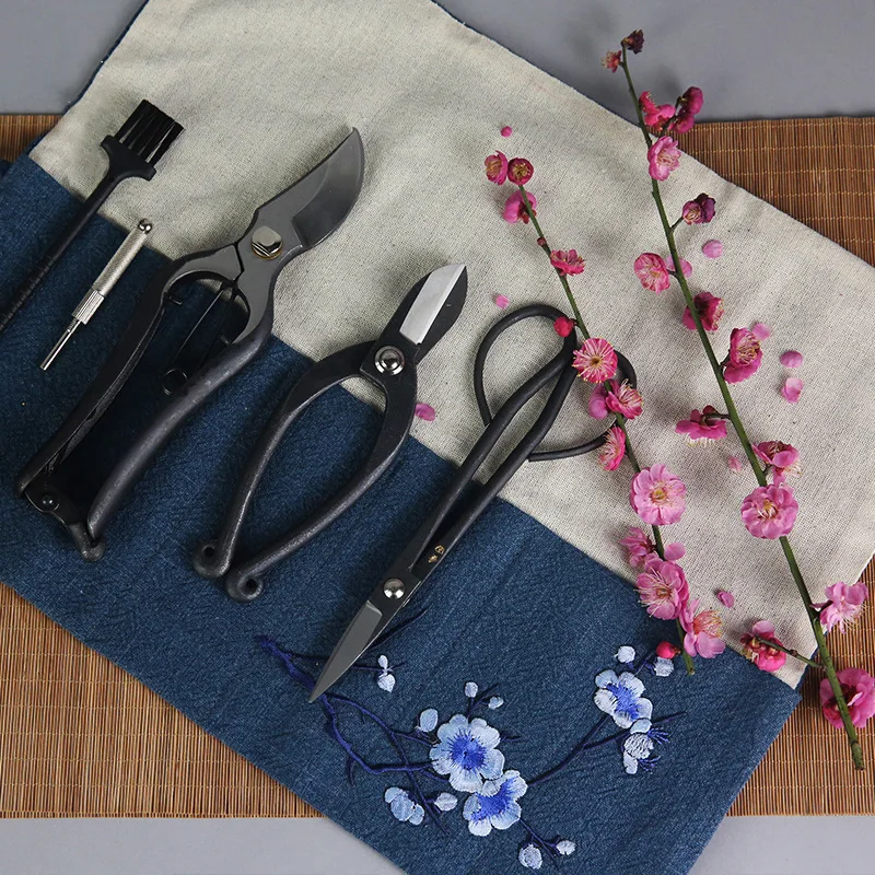 

Japanese Style Florist Arrangement Tool Kit Set Ohararyu Flower Art Scissors Zen Bag