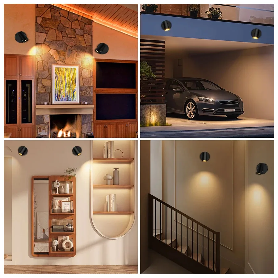 Bedside Led Wall Lamp Touch Indoor Wireless Spotlights USB Charging Wall Lamp Magnetic LED Cordless Wall Sconces Light