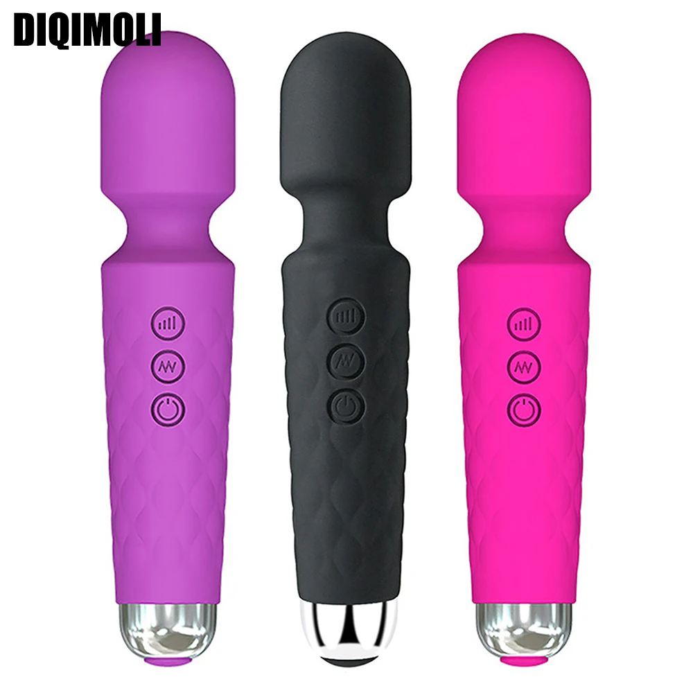 20 Frequencies 8 Speeds Vibrator G-spot Stimulation Dildos AV Magic Wand Masturbator Rechargeable Massager Sex Toys for Women