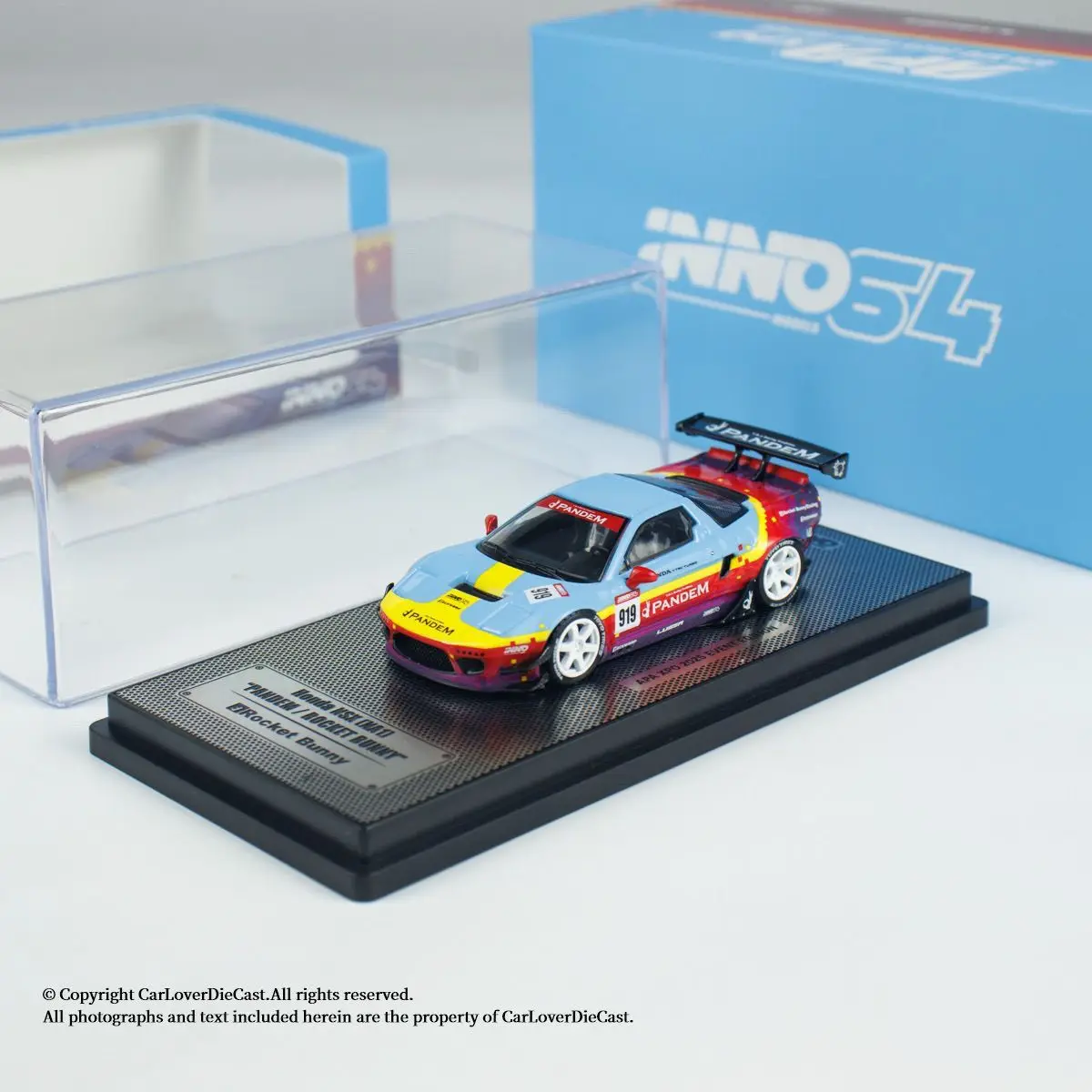 INNO Diecast 1:64 NSX NA1 PANDEM Rocket Bunny Car Model Honda Play Vehicles Collectible Model Cars Toys for Boys Gift