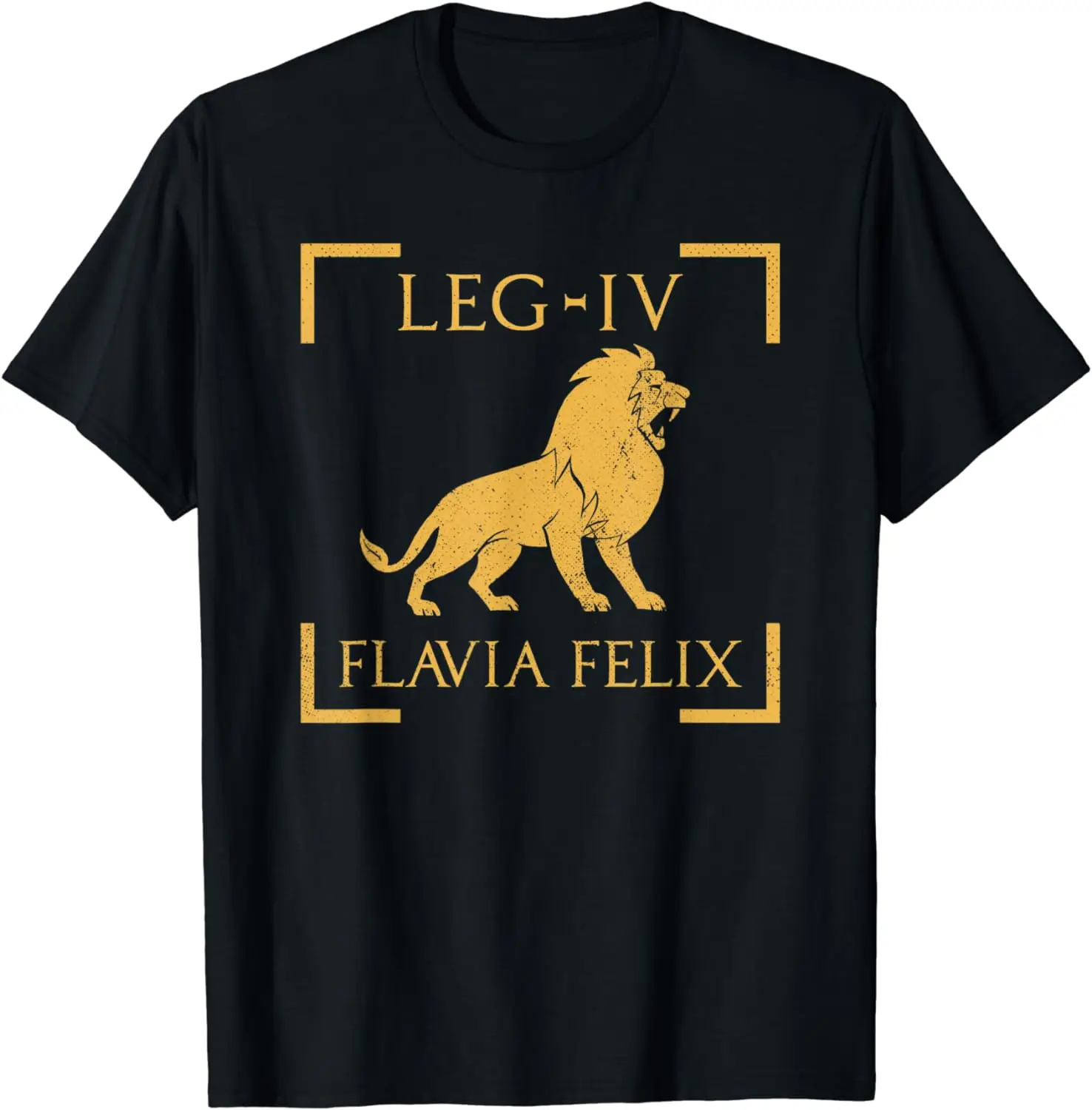 Legio IV Flavia Felix Lion Emblem Roman Legion T-Shirt Short Sleeve Casual 100% Cotton Shirt