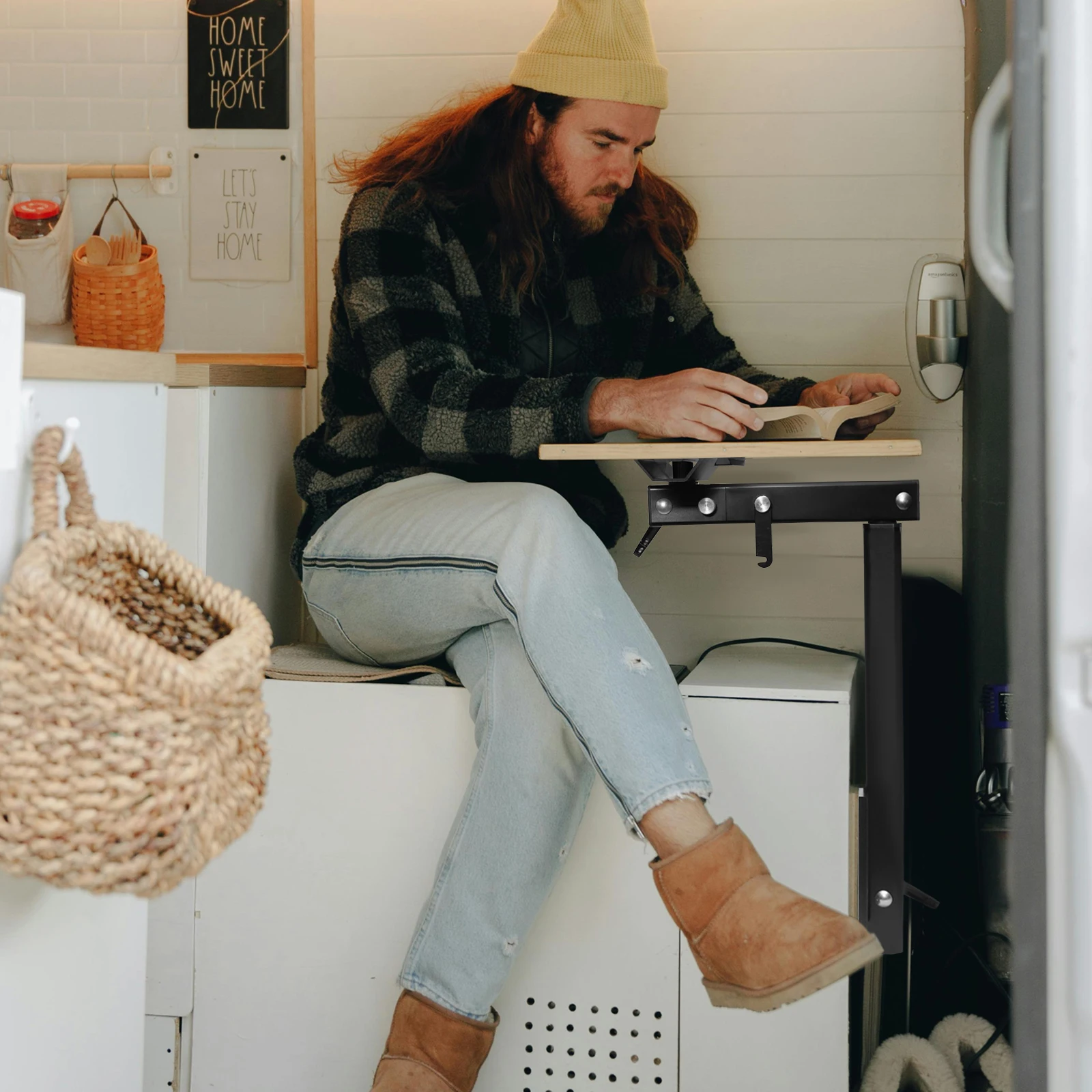 أرجل طاولة RV قابلة للطي على الجانب، يمكن تخزينه ضد الحائط، 360 درجة ° تصميم دوار، قابل للفصل، شحن سريع محلي، توصيل مجاني. #5