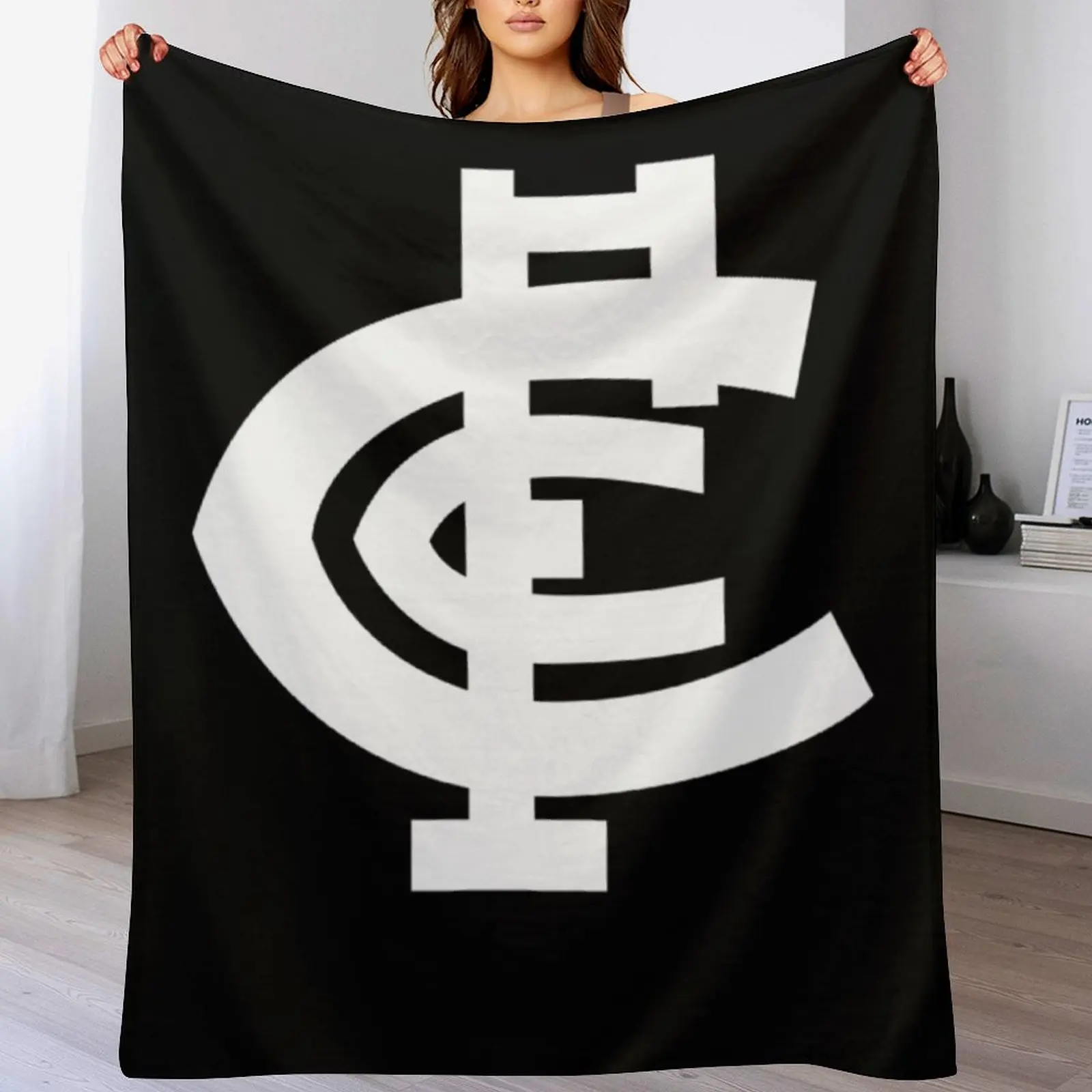 Carlton-Logo Classic T-Shirt Throw Blanket Soft Solid Color Blanket for Couch Bed