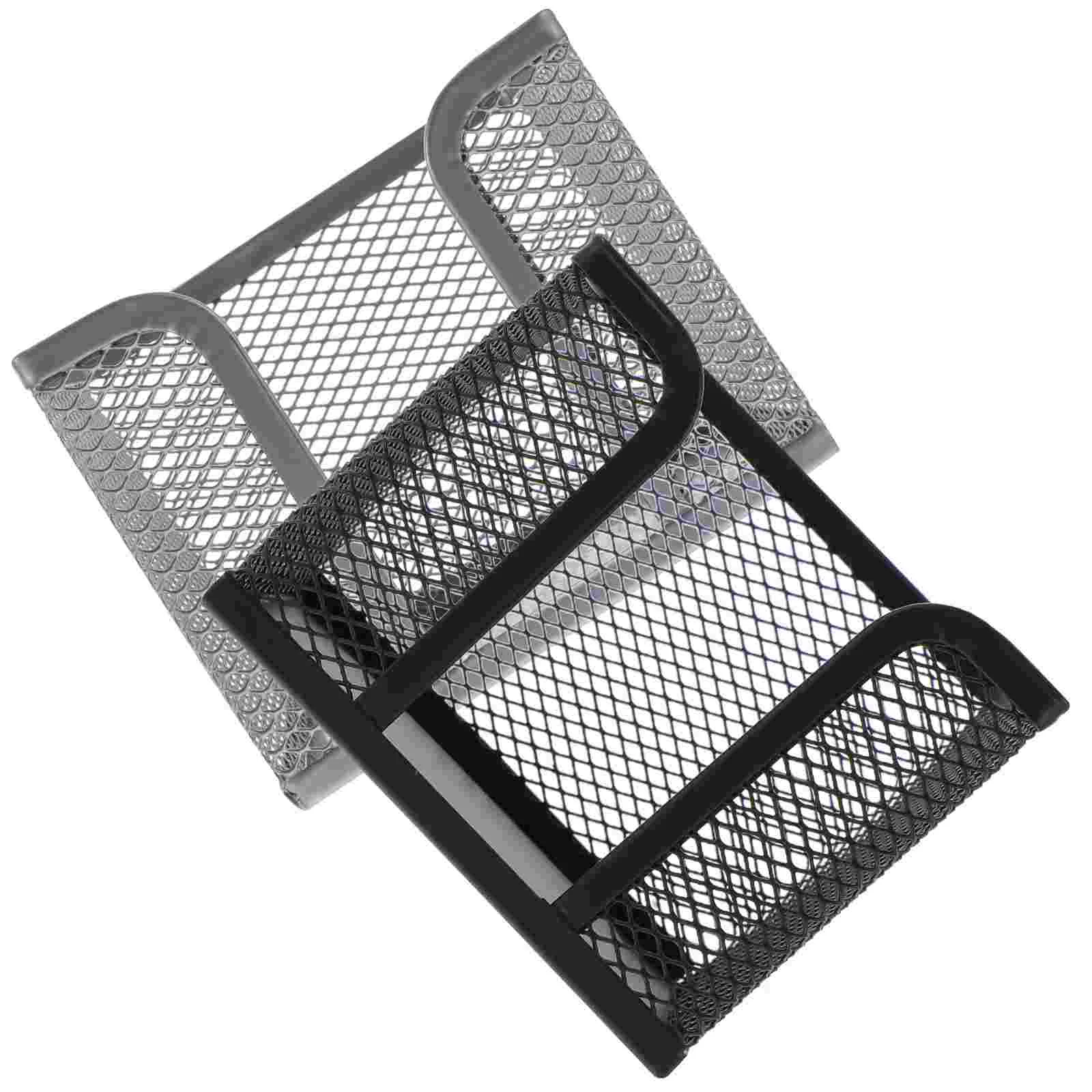 2 Stück Edelstahl Note Box Office Notiz blöcke Sammlung Memo Inhaber Desktop-Papiere