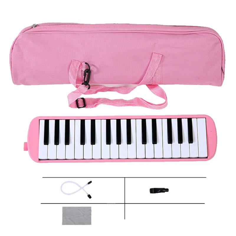 32 for Key Melodica Instrument Keyboard Soprano Piano with Mouthpiece Tube Sets and Carrying Bag for Kids Beginner