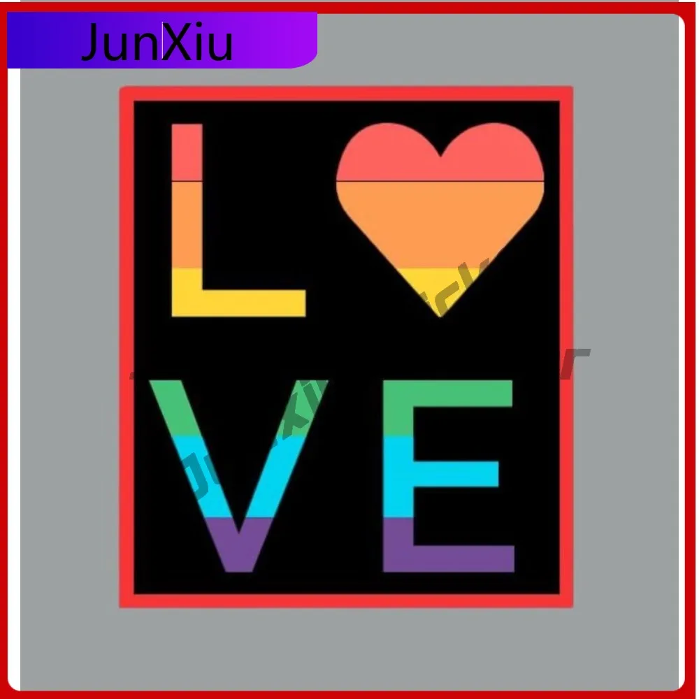 

Love Rainbow Heart Fridge Or Laptop Sticker Cover Scratches Decals Accessories Stickers Motorcycle Pickup Camper Car Body Decor